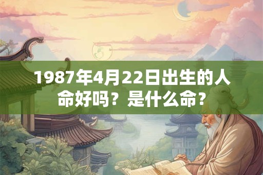 1987年4月22日出生的人命好吗？是什么命？
