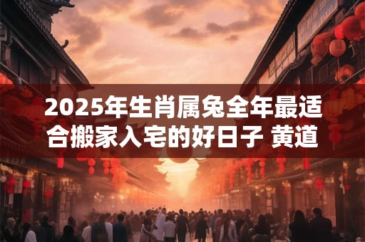 2025年生肖属兔全年最适合搬家入宅的好日子 黄道吉日分析