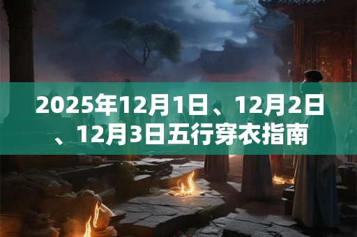 2025年12月1日、12月2日、12月3日五行穿衣指南