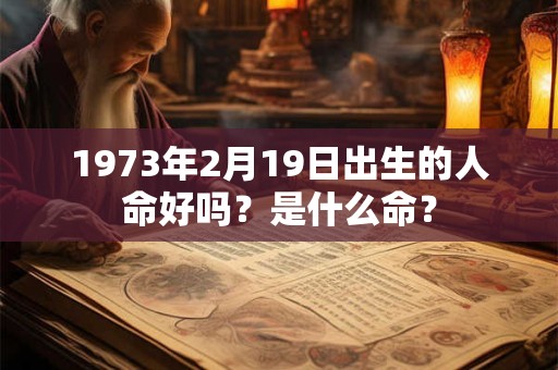 1973年2月19日出生的人命好吗？是什么命？