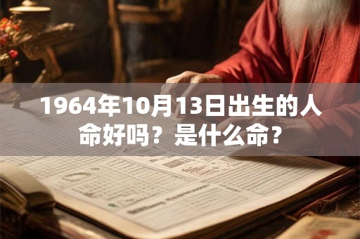 1964年10月13日出生的人命好吗？是什么命？