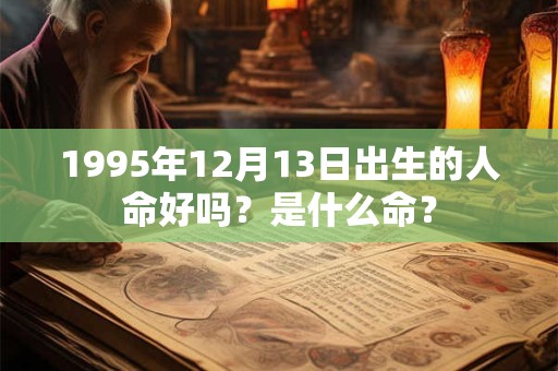 1995年12月13日出生的人命好吗？是什么命？