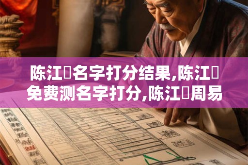 陈江睎名字打分结果,陈江睎免费测名字打分,陈江睎周易免费测名字打分