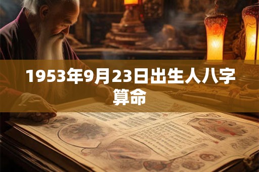 1953年9月23日出生人八字算命