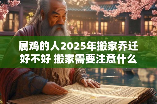 属鸡的人2025年搬家乔迁好不好 搬家需要注意什么