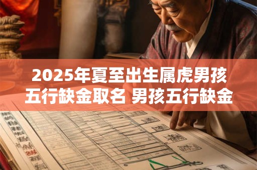 2025年夏至出生属虎男孩五行缺金取名 男孩五行缺金取名推荐字