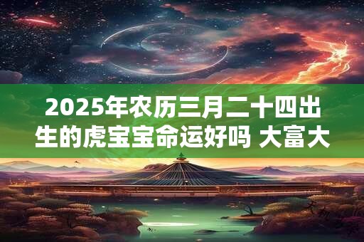 2025年农历三月二十四出生的虎宝宝命运好吗 大富大贵吗