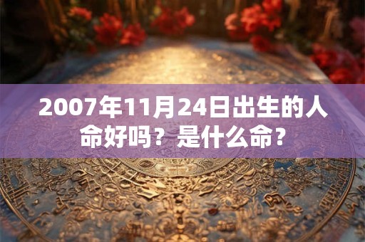 2007年11月24日出生的人命好吗？是什么命？