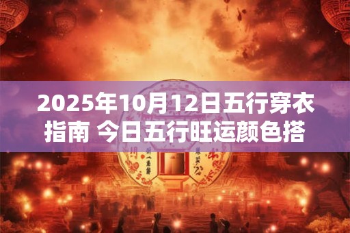 2025年10月12日五行穿衣指南 今日五行旺运颜色搭配