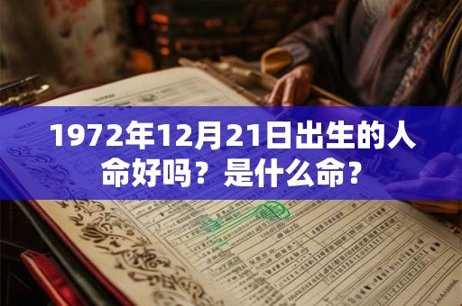 1972年12月21日出生的人命好吗？是什么命？