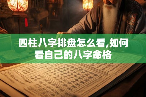 四柱八字排盘怎么看,如何看自己的八字命格