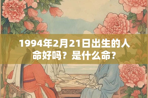 1994年2月21日出生的人命好吗？是什么命？