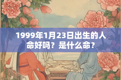 1999年1月23日出生的人命好吗？是什么命？