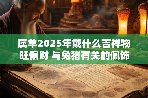 属羊2025年戴什么吉祥物旺偏财 与兔猪有关的佩饰