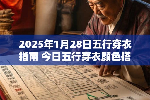 2025年1月28日五行穿衣指南 今日五行穿衣颜色搭配！