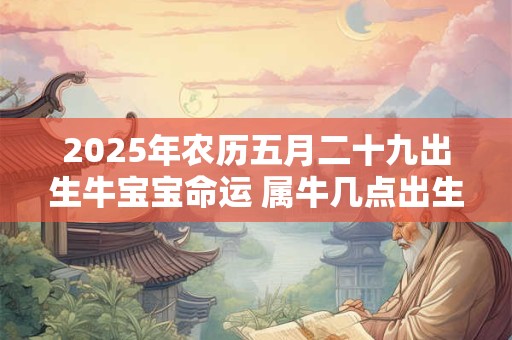 2025年农历五月二十九出生牛宝宝命运 属牛几点出生最好