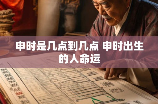 申时是几点到几点 申时出生的人命运