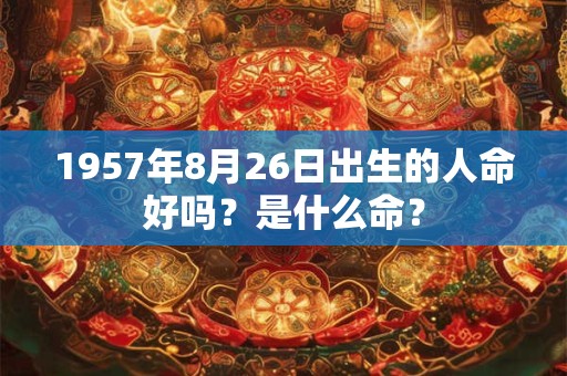 1957年8月26日出生的人命好吗？是什么命？