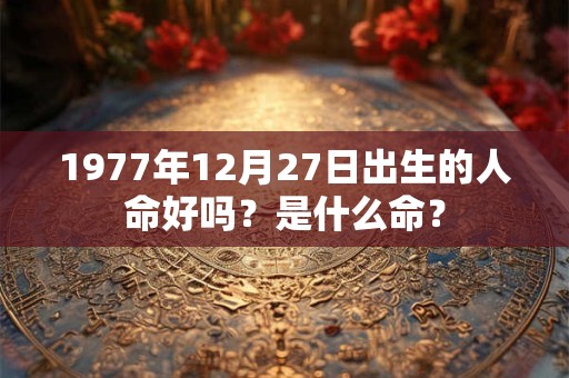 1977年12月27日出生的人命好吗？是什么命？