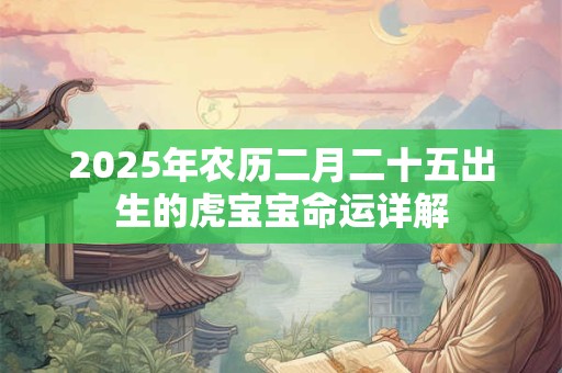 2025年农历二月二十五出生的虎宝宝命运详解