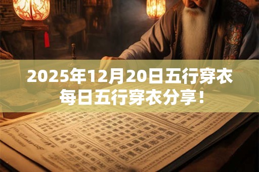 2025年12月20日五行穿衣 每日五行穿衣分享！