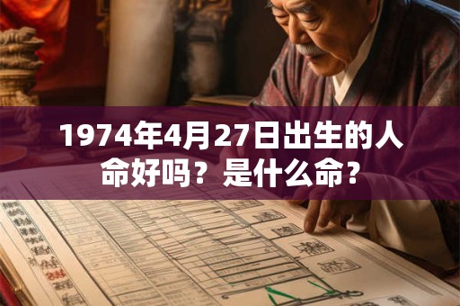 1974年4月27日出生的人命好吗？是什么命？