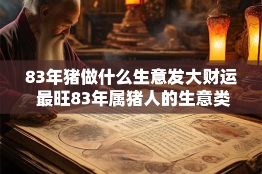 83年猪做什么生意发大财运 最旺83年属猪人的生意类型