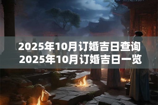 2025年10月订婚吉日查询 2025年10月订婚吉日一览表