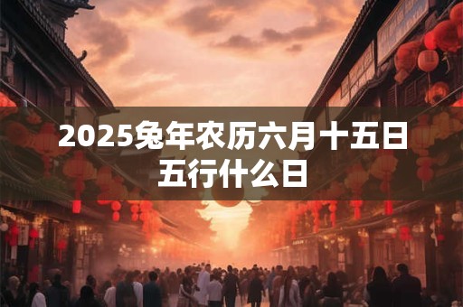 2025兔年农历六月十五日五行什么日