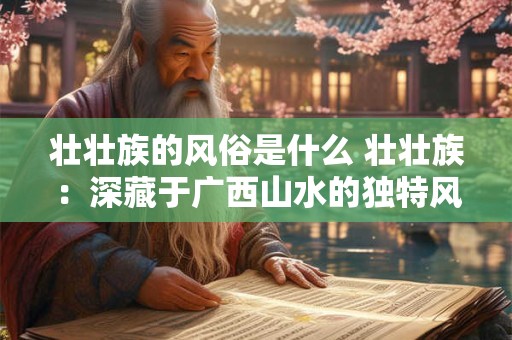 壮壮族的风俗是什么 壮壮族：深藏于广西山水的独特风俗画卷