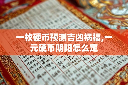 一枚硬币预测吉凶祸福,一元硬币阴阳怎么定
