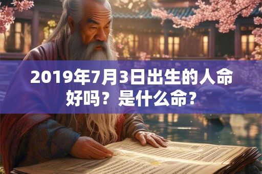 2019年7月3日出生的人命好吗？是什么命？