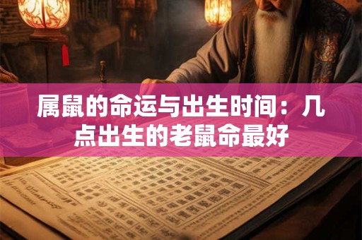 属鼠的命运与出生时间：几点出生的老鼠命最好