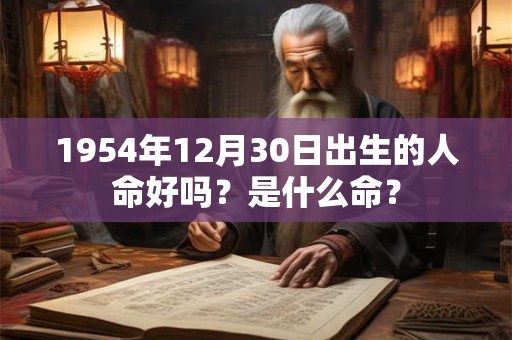 1954年12月30日出生的人命好吗？是什么命？