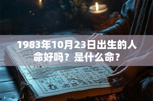 1983年10月23日出生的人命好吗？是什么命？
