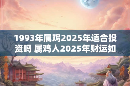 1993年属鸡2025年适合投资吗 属鸡人2025年财运如何
