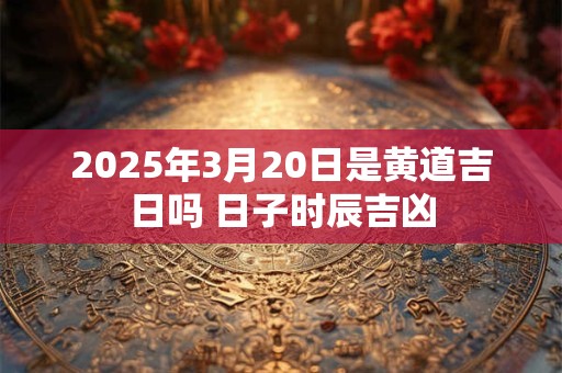 2025年3月20日是黄道吉日吗 日子时辰吉凶