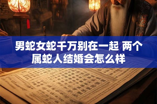 男蛇女蛇千万别在一起 两个属蛇人结婚会怎么样