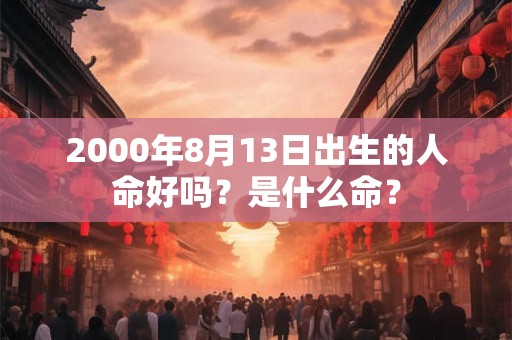 2000年8月13日出生的人命好吗？是什么命？