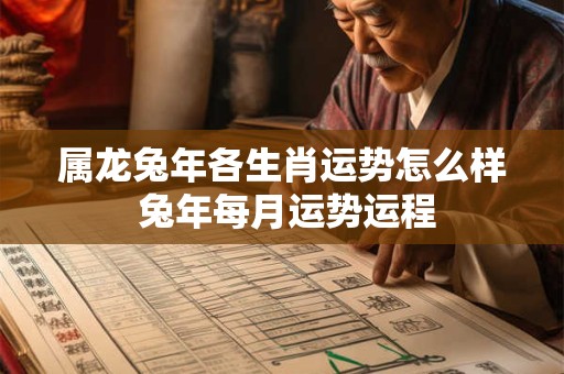 属龙兔年各生肖运势怎么样 兔年每月运势运程