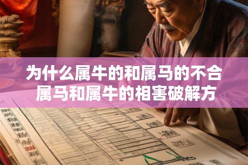 为什么属牛的和属马的不合 属马和属牛的相害破解方法是什么