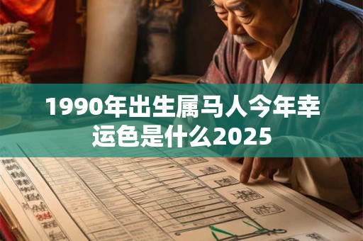 1990年出生属马人今年幸运色是什么2025
