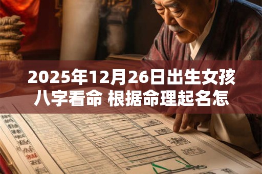 2025年12月26日出生女孩八字看命 根据命理起名怎么取