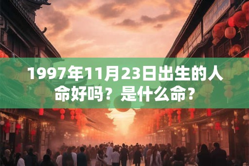 1997年11月23日出生的人命好吗？是什么命？