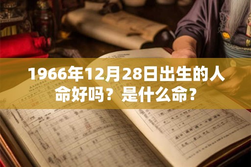 1966年12月28日出生的人命好吗？是什么命？