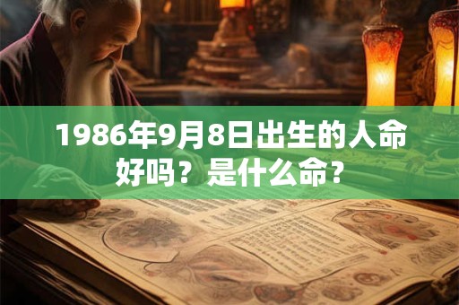 1986年9月8日出生的人命好吗？是什么命？
