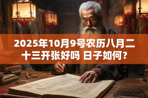 2025年10月9号农历八月二十三开张好吗 日子如何？