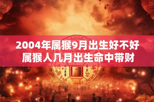 2004年属猴9月出生好不好 属猴人几月出生命中带财 2004年属猴9月出生好不好 属猴人几月出生命中带财
