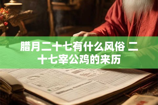 腊月二十七有什么风俗 二十七宰公鸡的来历 腊月二十七有什么风俗 二十七宰公鸡的来历