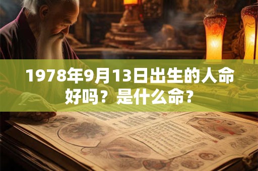 1978年9月13日出生的人命好吗？是什么命？